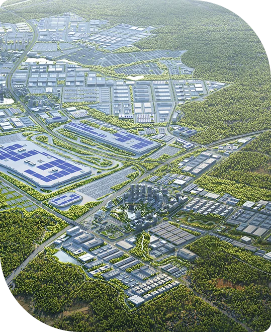 Subang industrial park aerial view