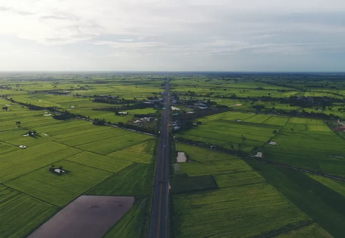 Industrial park aerial view Central Java
