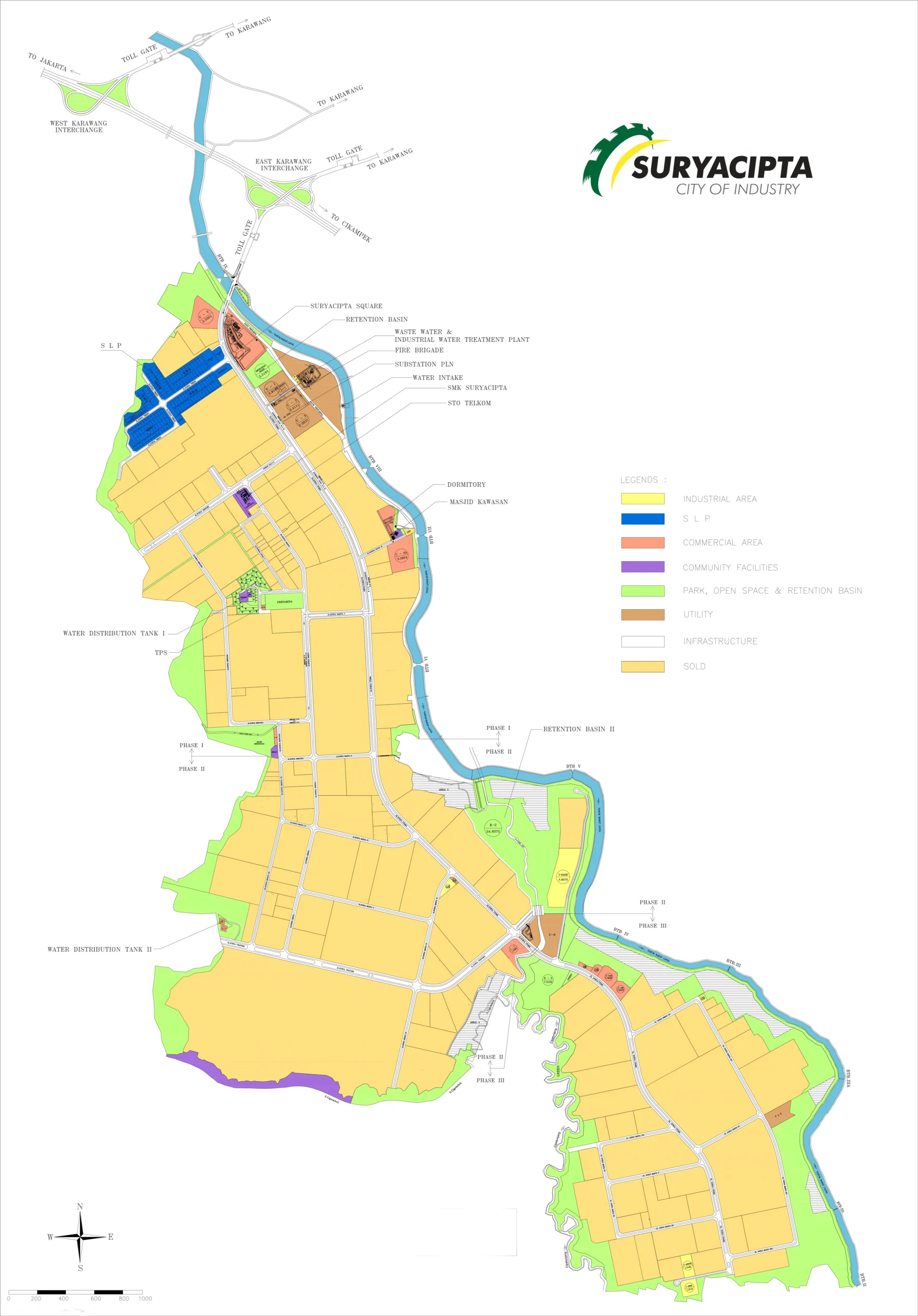 Suryacipta City of Industry Karawang Plot Map